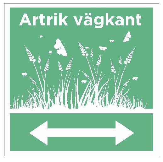 Artrik vägkant skylt dubbelpil - 10771-2